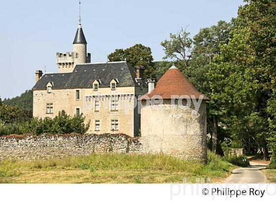 CHATEAU  FORTIFIE DE LANGLE, COMMUNE DE CAILLAC, VALLEE DU LOT, QUERCY, LOT. (46F02706.jpg)