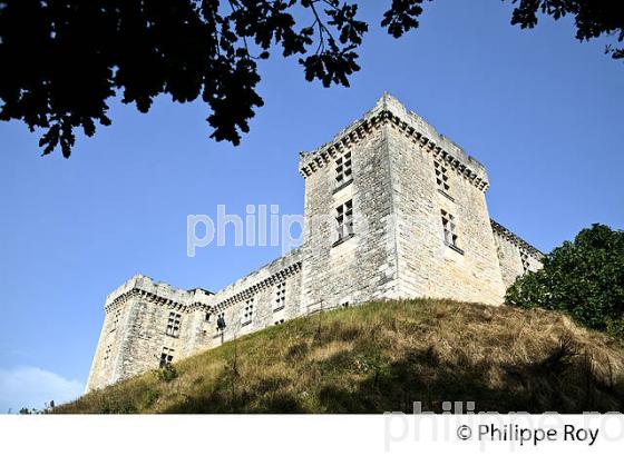 CHATEAU DE LA COSTE, COMMUNE  DE GREZELS,  VALLEE DU LOT, QUERCY, LOT. (46F02824.jpg)