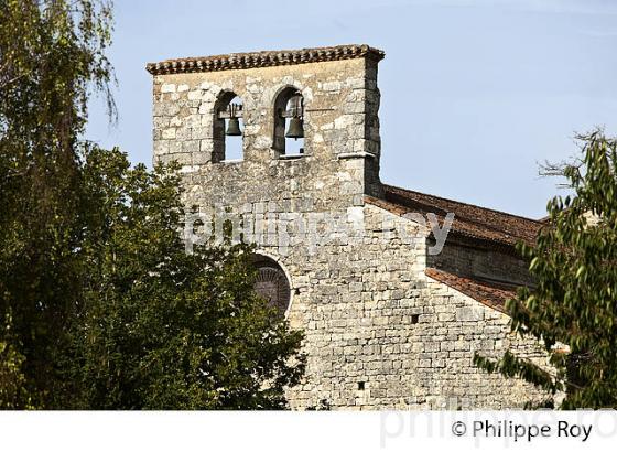EGLISE ROMANE  DU VILLAGE DE BELAYE, VALLEE DU LOT, QUERCY, LOT. (46F02827.jpg)
