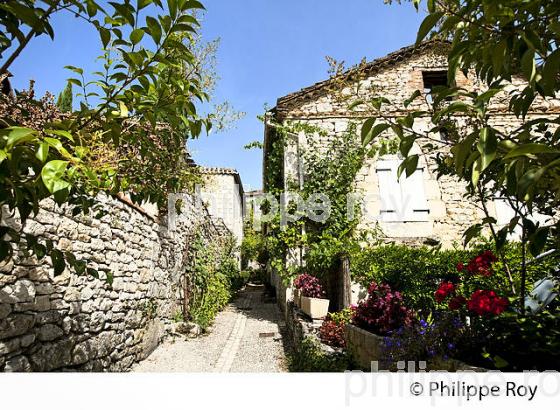 LE  VILLAGE MEDIEVAL DE MONTCUQ, QUERCY BLANC, LOT. (46F03210.jpg)