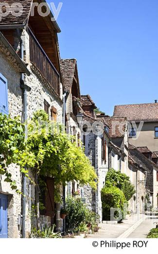 VILLAGE DE MONTVALENT,  VALLEE DE LA DORDOGNE LOTOISE, QUERCY, LOT. (46F04138.jpg)