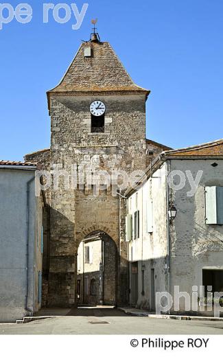 TOUR DE L' HORLOGE,  VILLAGE  DE DURAS, LOT-ET-GARONNE (47F00730.jpg)