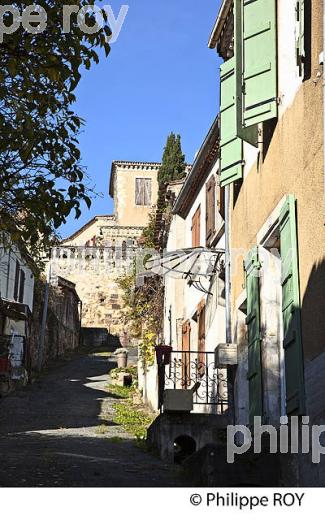 VILLAGE FORTIFIE DE POUDENAS ,PAYS D' ALBRET,  LOT ET GARONNE. (47F00935.jpg)