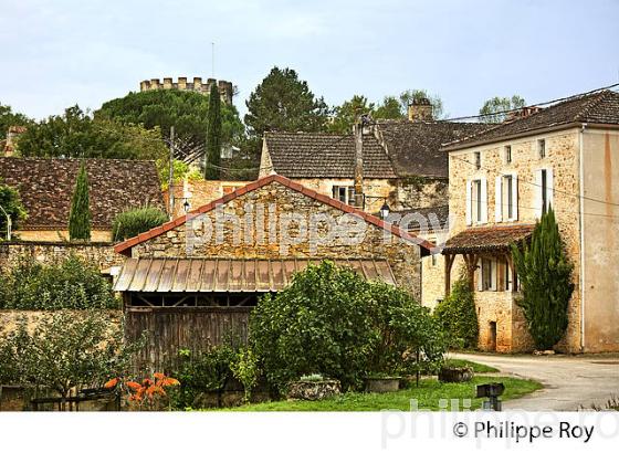 VILLAGE MEDIEVAL  DE SAUVETERRE-LA-LEMANCE,  HAUT QUERCY,  LOT-ET-GARONNE. (47F01024.jpg)