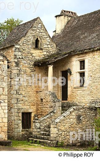 VILLAGE MEDIEVAL  DE SAUVETERRE-LA-LEMANCE,  HAUT QUERCY,  LOT-ET-GARONNE. (47F01030.jpg)