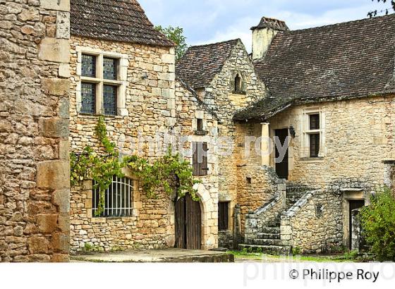 VILLAGE MEDIEVAL  DE SAUVETERRE-LA-LEMANCE,  HAUT QUERCY,  LOT-ET-GARONNE. (47F01035.jpg)