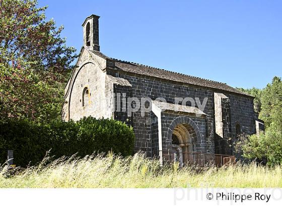 NOTRE DAME DE VALFRANCESQUE, TEMPLE DE  BOISSONNADE,  VALLEE FRANCAISE,  CORNICHE DES CEVENNES , MOISSAC-VALLEE-FRANCAISE, LOZERE. (48F00236.jpg)