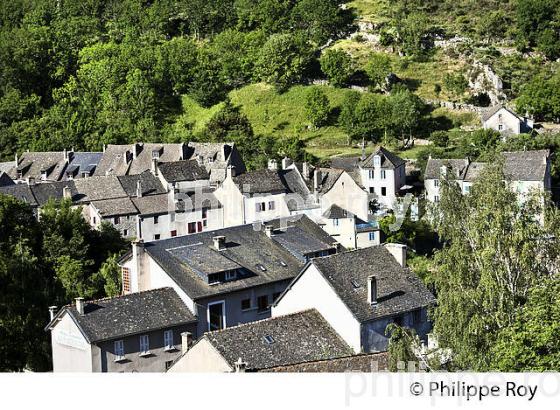 LE VILLAGE DE  PONT DE MONTVERT, VALLEE DU TARN, MONT LOZERE, CEVENNES, LOZERE. (48F02318.jpg)