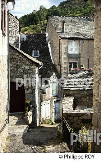 LE  VILLAGE DE  PONT DE MONTVERT, VALLEE DU TARN, MONT LOZERE, CEVENNES, LOZERE. (48F02337.jpg)