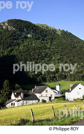 VILLAGE D' ESCOT,   VALLEE D' ASPE, BEARN, PYRENEES ATLANTIQUES. (64F04314.jpg)