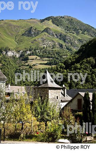 LE VILLAGE JACQUAIRE DE  BORCE,  VALLEE D' ASPE, BEARN, PYRENEES ATLANTIQUES. (64F04502.jpg)
