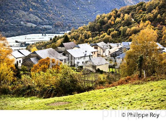 LE VILLAGE DE BILHERES EN OSSAU, VALLEE D' OSSAU, BEARN, PYRENEES ATLANTIQUES. (64F05405.jpg)