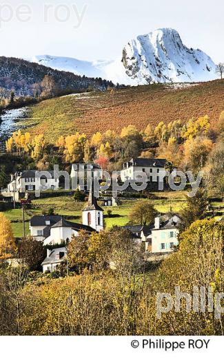 LE VILLAGE DE BILHERES EN OSSAU, VALLEE D' OSSAU, BEARN, PYRENEES ATLANTIQUES. (64F05416.jpg)