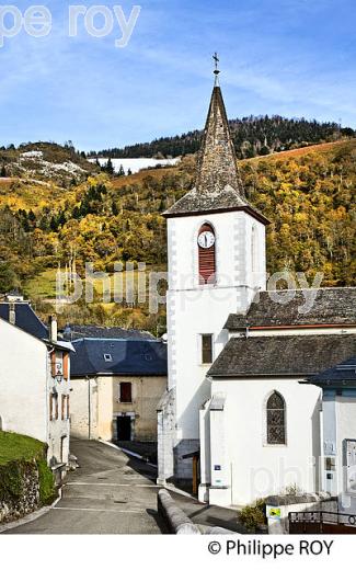 LE VILLAGE DE BILHERES EN OSSAU, VALLEE D' OSSAU, BEARN, PYRENEES ATLANTIQUES. (64F05428.jpg)