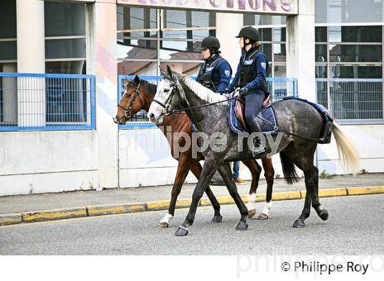 POLICE  MUNICIPALE MONTEE DE TARBES, HARAS NATIONAUX, BIGORRE, HAUTES-PYRENEES. (65F02319.jpg)