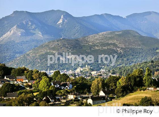 VILLAGE LES GRANGES , VILLE DE LOURDRES  ET CHAINE DES PYRENEES, COMMUNE DE JULOS, (65F03203.jpg)