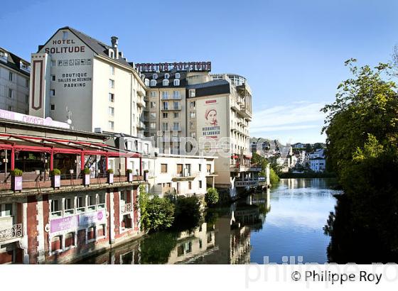 LE GAVE DE PAU ET HOTELS DE TOURISME,   VILLE DE  LOURDES, BIGORRE, HAUTES-PYRENEES. (65F03505.jpg)