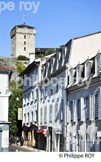 LE CHATEAU MEDIEVAL ET LA VILLE DE  LOURDES, BIGORRE, HAUTES-PYRENEES. (65F03506.jpg)