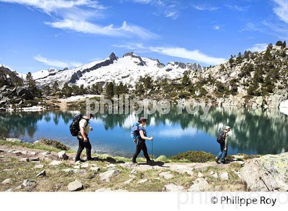 LAC, GOURG DE RABAS, RANDONNEE,  RESERVE DU NEOUVIELLE, VALLEE D' AURE,  HAUTES-PYRENEES. (65F04615.jpg)