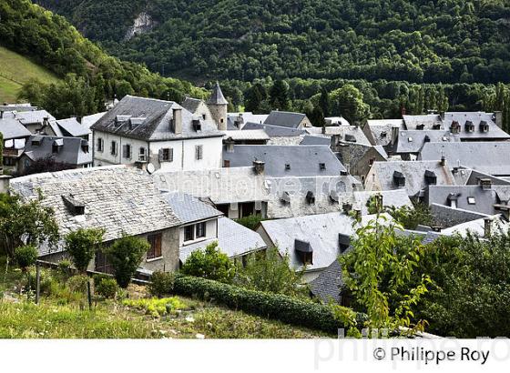 LE VILLAGE D' ANCIZAN,   EN ETE,  VALLEE D' AURE, HAUTES-PYRENEES. (65F06712.jpg)