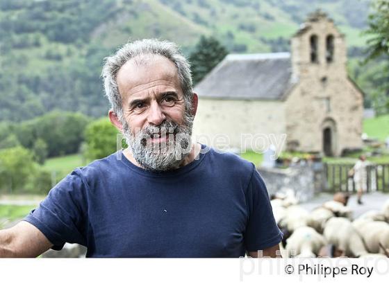 FRANCIS PORTE, ELEVEUR OVIN , ENS, VALLEE D' AURE, HAUTES-PYRENEES. (65F06911.jpg)