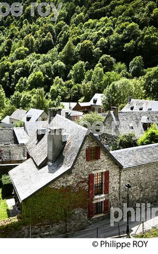 LE VILLAGE PERCHE DE TRAMEZAIGUES, EN ETE,  VALLEE D' AURE, HAUTES-PYRENEES. (65F07131.jpg)