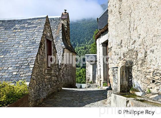 LE VILLAGE PERCHE DE SOULAN, EN ETE,  VALLEE D' AURE, HAUTES-PYRENEES. (65F07417.jpg)