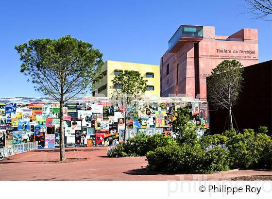 THEATRE DE L' ARCHIPEL, JEAN NOUVEL, ARCHITECTE,  VILLE DE PERPIGNAN, ROUSSILLON, CATALOGNE. (66F00215.jpg)