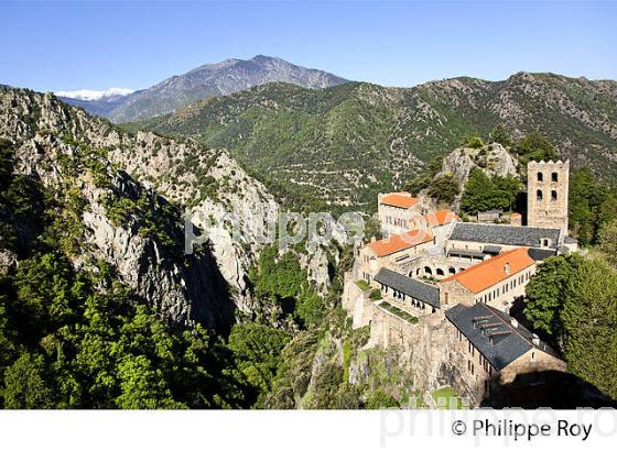 ABBAYE BENEDICTINE  SAINT MARTIN DU CANIGOU, CONFLENT, ROUSSILLON, CATALOGNE, OCCITANIE. (66F00810.jpg)