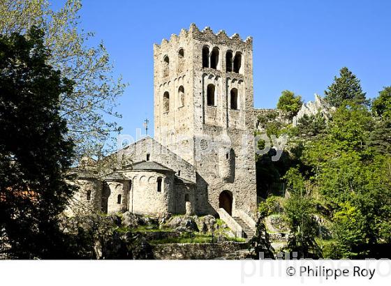 ABBAYE BENEDICTINE  SAINT MARTIN DU CANIGOU, CONFLENT, ROUSSILLON, CATALOGNE, OCCITANIE. (66F00819.jpg)