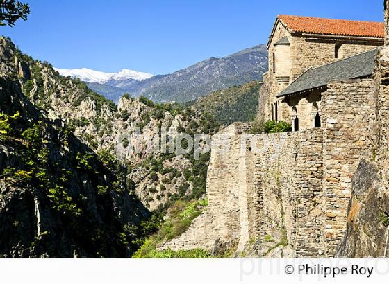 ABBAYE BENEDICTINE  SAINT MARTIN DU CANIGOU, CONFLENT, ROUSSILLON, CATALOGNE, OCCITANIE. (66F00904.jpg)