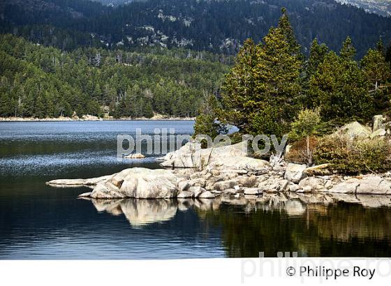 LE LAC DES BOUILLOUSES, MASSIF DU CARLIT,  CERDAGNE, ROUSSILLON, CATALOGNE, PYRENEES ORIENTALES. (66F01828.jpg)