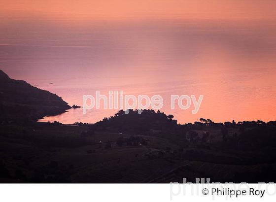 LEVER DE SOLEIL SUR LA COTE VERMEILLE, BANYULS SUR MER, PORT VENDRES, MASSIF DES ALBERES, ROUSSILLON, CATALOGNE. (66F02022.jpg)
