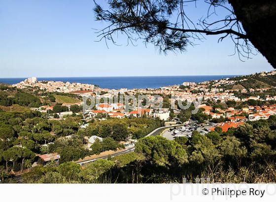 LA COTE VERMEILLE,  ET LA VILLE  DE BANYULS-SUR-MER, ROUSSILLON, CATALOGNE. (66F02031.jpg)