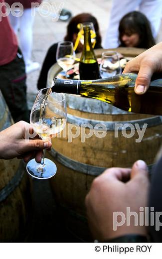 DEGUSTATION DE VIN DE BANYULS , FETE DES VENDANGES, BANYULS SUR MER, COTE VERMEILLE, ROUSSILLON, CATALOGNE. (66F02439.jpg)