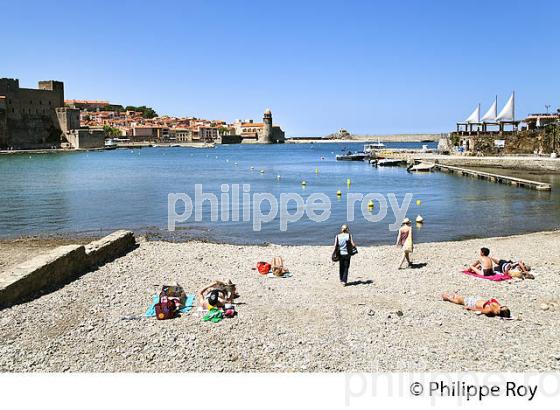 LE VILLAGE FORTIFIE  DE COLLIOURE,  ET LA COTE VERMEILLE, ROUSSILLON, CATALOGNE. (66F02807.jpg)