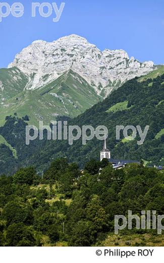 PAYSAGE AGRICOLE DE MONTAGNE, MASSIF DES BAUGES, SAVOIE. (73F01124.jpg)