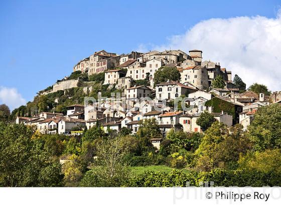 VILLAGE FORTIFIE DE CORDES SUR CIEL, VALLEE DU CEROU, TARN. (81F02221.jpg)