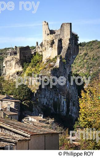 VILLAGE FORTIFIE DE PENNE, VALLEE DE L' AVEYRON, TARN. (81F02519.jpg)