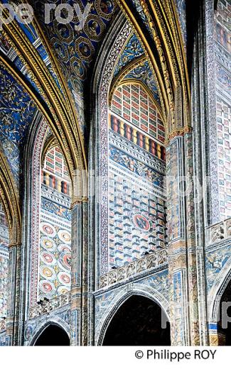PEINTURE MURALE DE LA NEF  DE LA CATHEDRALE SAINTE-CECILE, ALBI, TARN. (81F03037.jpg)