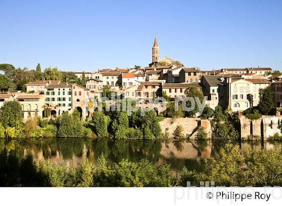 LE TARN ET LE QUARTIER DE LA MADELEINE,  ALBI, TARN. (81F03122.jpg)