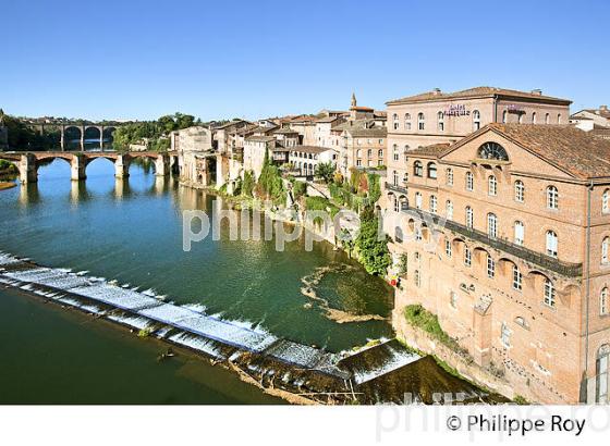 PONT SUR LE TARN ET MOULINS ALBIGEOIS, QUARTIER DE LA MADELEINE,  ALBI, TARN. (81F03130.jpg)