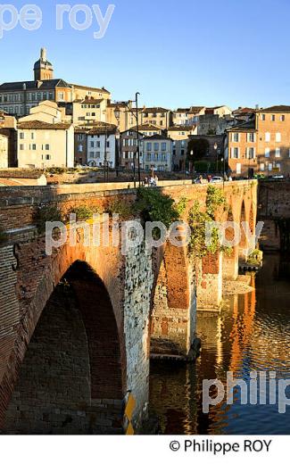 PONT VIEUX  SUR LE TARN , LA CATHEDRALE ET LA VILLE D'  ALBI, TARN. (81F03208.jpg)