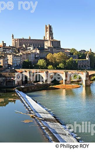 PONT VIEUX  SUR LE TARN , LA CATHEDRALE ET LA VILLE D'  ALBI, TARN. (81F03212.jpg)