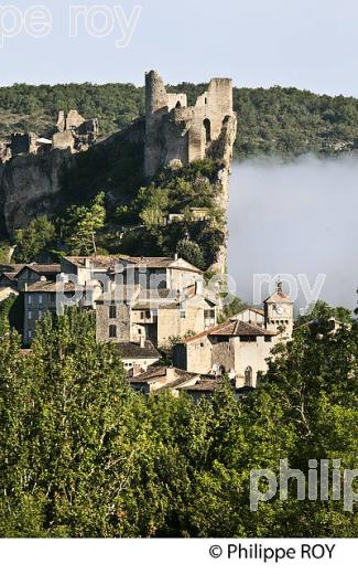 LE CHATEAU MEDIEVAL ET LE VILLAGE FORTIFIE DE PENNE, VALLEE DE L' AVEYRON, TARN. (81F03727.jpg)