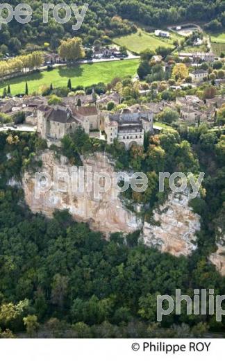 VILLAGE FORTIFIE DE BRUNIQUEL, VALLEE DE L' AVEYRON, TARN-ET-GARONNE. (82F01137.jpg)