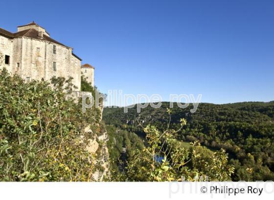 CHATEAU DU VILLAGE FORTIFIE DE BRUNIQUEL, VALLEE DE L' AVEYRON, TARN-ET-GARONNE. (82F01210.jpg)
