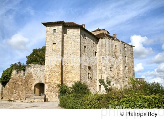 CHATEAU DU VILLAGE FORTIFIE DE BRUNIQUEL, VALLEE DE L' AVEYRON, TARN-ET-GARONNE. (82F01211.jpg)