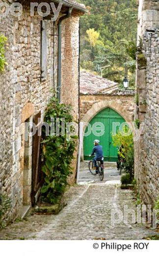 VILLAGE FORTIFIE DE BRUNIQUEL, VALLEE DE L' AVEYRON, TARN-ET-GARONNE. (82F01225.jpg)