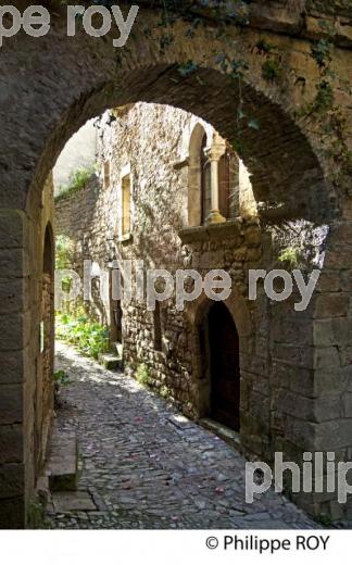 VILLAGE FORTIFIE DE BRUNIQUEL, VALLEE DE L' AVEYRON, TARN-ET-GARONNE. (82F01236.jpg)